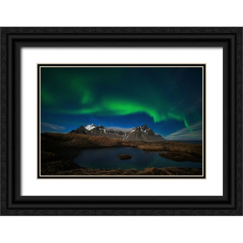 Dancing To The Mountain Black Ornate Wood Framed Art Print with Double Matting by Moreno, Miguel