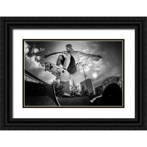 Sam Taeymans Performing At Qden Damq Black Ornate Wood Framed Art Print with Double Matting by Verbiest, Eric