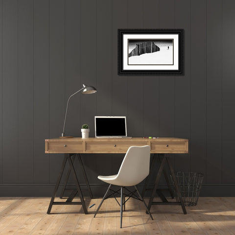 How Do You Fall In Love Black Ornate Wood Framed Art Print with Double Matting by Correia, Rui