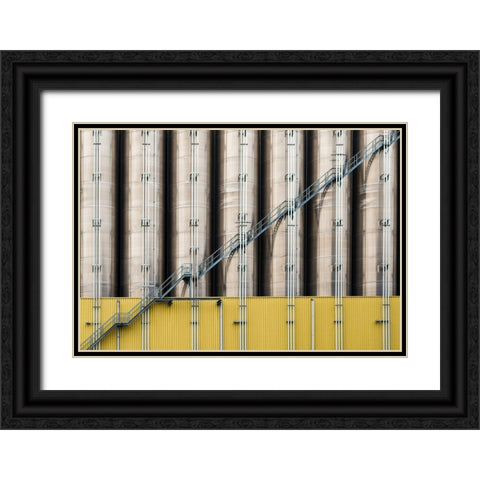 Industrial Part I Black Ornate Wood Framed Art Print with Double Matting by Stalmans, Luc