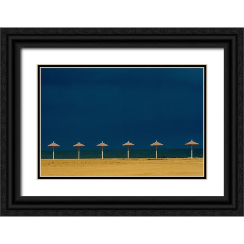 Coming Hurricane Black Ornate Wood Framed Art Print with Double Matting by Kovach, Andriy