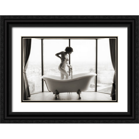 Highbath Black Ornate Wood Framed Art Print with Double Matting by Goryunov, Georgy