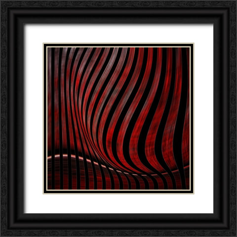 Optic Illusion Black Ornate Wood Framed Art Print with Double Matting by Claes, Gilbert