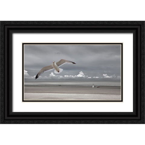 Seaside Mood Black Ornate Wood Framed Art Print with Double Matting by Depaepe, Yvette