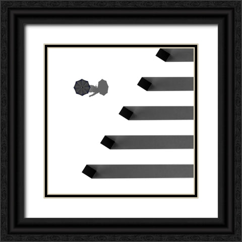 Shadows Black Ornate Wood Framed Art Print with Double Matting by Bunjamin, Antonyus