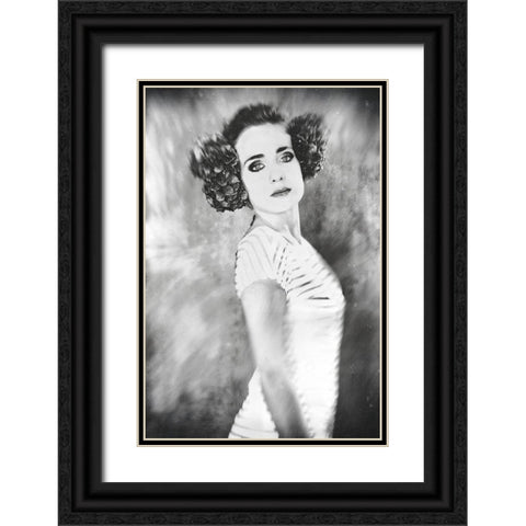 Hydrangea-2 Black Ornate Wood Framed Art Print with Double Matting by Renzulli, Antonella