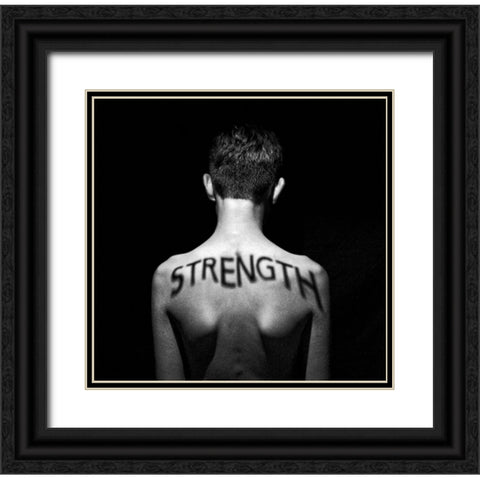 The State Of Being Strong Black Ornate Wood Framed Art Print with Double Matting by Melnotte, Mike