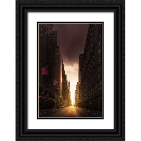 Untitled Black Ornate Wood Framed Art Print with Double Matting by Martin Castan, David