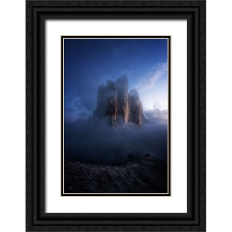 Blue Inferno Black Ornate Wood Framed Art Print with Double Matting by Martin Castan, David