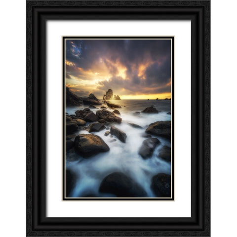 Hole Black Ornate Wood Framed Art Print with Double Matting by Martin Castan, David