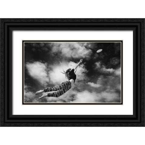 Yes You Can Black Ornate Wood Framed Art Print with Double Matting by Salgado Gispert, Gloria
