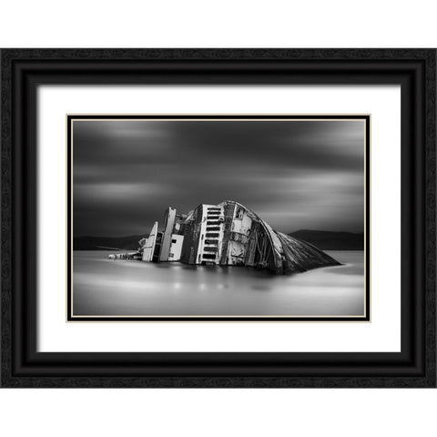 The Song Of The Sirens Black Ornate Wood Framed Art Print with Double Matting by Vasiliadis, Chris