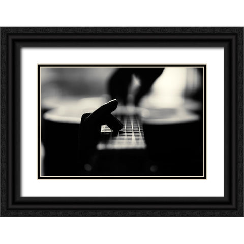 Self Portrait Black Ornate Wood Framed Art Print with Double Matting by Garci, Xavier