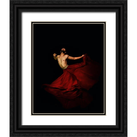 Fly Black Ornate Wood Framed Art Print with Double Matting by Haghi, Babak