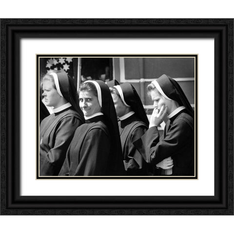 Hello! Black Ornate Wood Framed Art Print with Double Matting by Stefan, Jacek