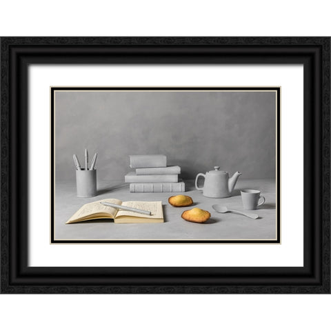 Remember Black Ornate Wood Framed Art Print with Double Matting by Verot, Christophe