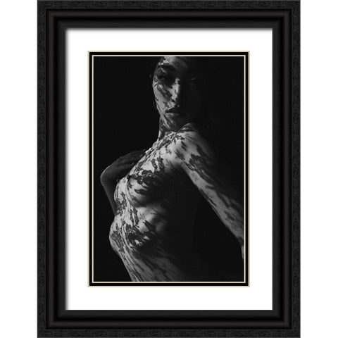 Shadow Black Ornate Wood Framed Art Print with Double Matting by Nakagawa, Naoya