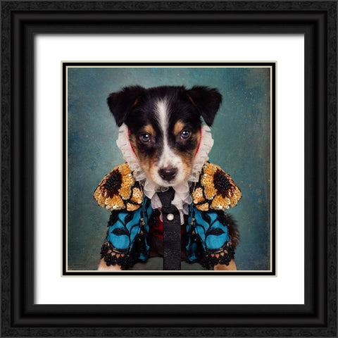 Shelter Pets Project - Loki Black Ornate Wood Framed Art Print with Double Matting by Swarek, Tammy