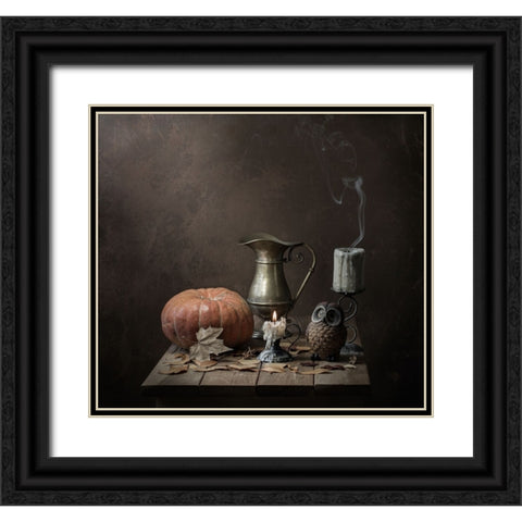 Secret October Black Ornate Wood Framed Art Print with Double Matting by Perfoncio, Margareth