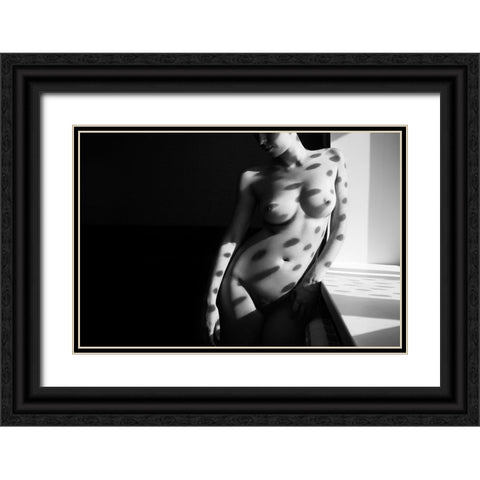 Roundels Black Ornate Wood Framed Art Print with Double Matting by Faletkin, Mikhail