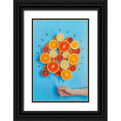 Congratulations On Summer! Black Ornate Wood Framed Art Print with Double Matting by Belenko, Dina