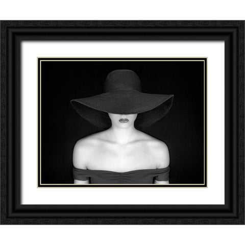 Chic Black Ornate Wood Framed Art Print with Double Matting by Pentony MA, Pauline