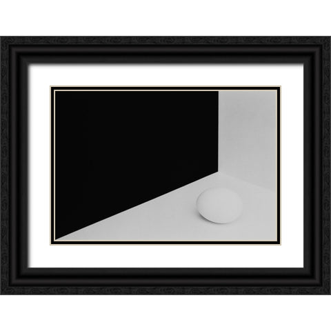 Still Life With Egg 3 Black Ornate Wood Framed Art Print with Double Matting by Hrabinsky, Peter
