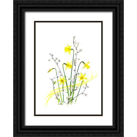 Simply Spring Black Ornate Wood Framed Art Print with Double Matting by Parker, Jacky