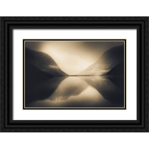 Glow In The Dark Black Ornate Wood Framed Art Print with Double Matting by Davidsson, Gustav