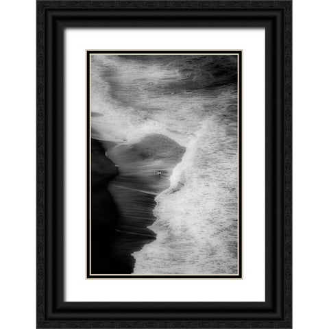 Trying To Surf Black Ornate Wood Framed Art Print with Double Matting by Azevedo, Olavo