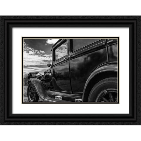 They Met Under A Big Sky Black Ornate Wood Framed Art Print with Double Matting by Russell, Vince