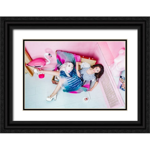 Tamila Black Ornate Wood Framed Art Print with Double Matting by Smirnov, Sergei