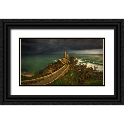 Rain Is Coming ... Black Ornate Wood Framed Art Print with Double Matting by Browko, Krzysztof
