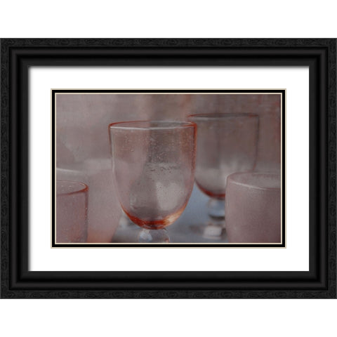 Glass Tableware Black Ornate Wood Framed Art Print with Double Matting by Claes, Gilbert