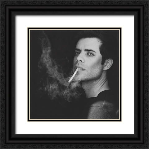 Self-Portrait Black Ornate Wood Framed Art Print with Double Matting by Goncalves, Andre