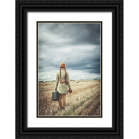 Back Home Black Ornate Wood Framed Art Print with Double Matting by Russocka, Magdalena