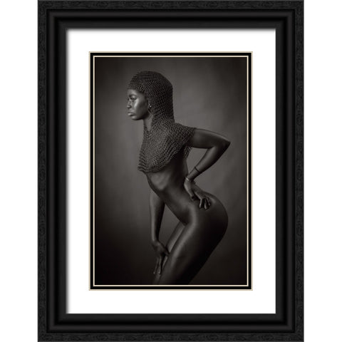 Jess Black Ornate Wood Framed Art Print with Double Matting by Catchlight Studio