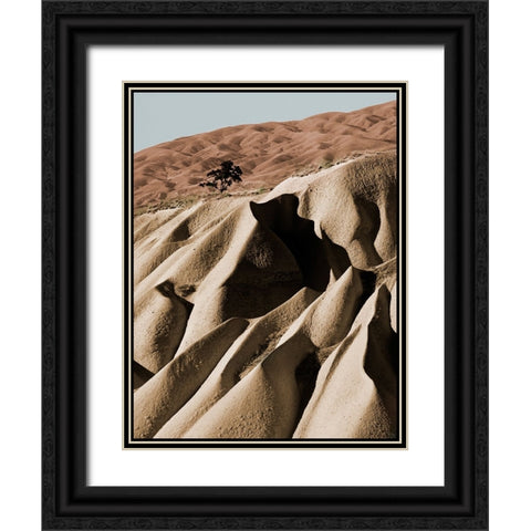 Alone Black Ornate Wood Framed Art Print with Double Matting by Malovrh, Milan