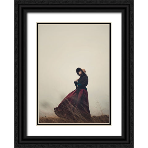 Windy Hill... Black Ornate Wood Framed Art Print with Double Matting by Russocka, Magdalena
