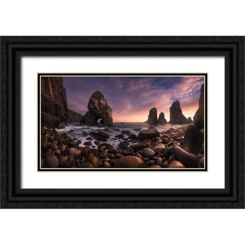 Louriasal Black Ornate Wood Framed Art Print with Double Matting by F. Turienzo, Carlos