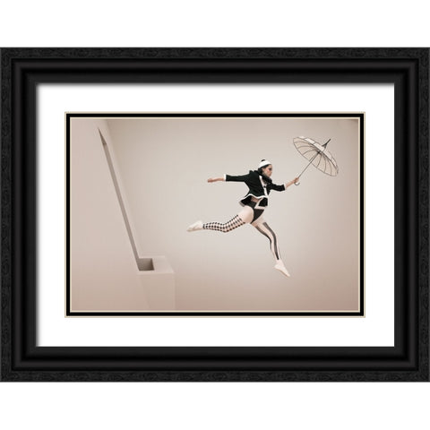 The Jump Black Ornate Wood Framed Art Print with Double Matting by von Diepenbroek, Christine