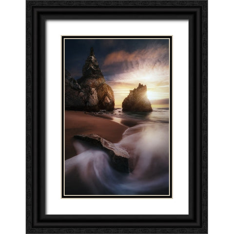 Reverse Ursa. Black Ornate Wood Framed Art Print with Double Matting by Pablo de, Juan