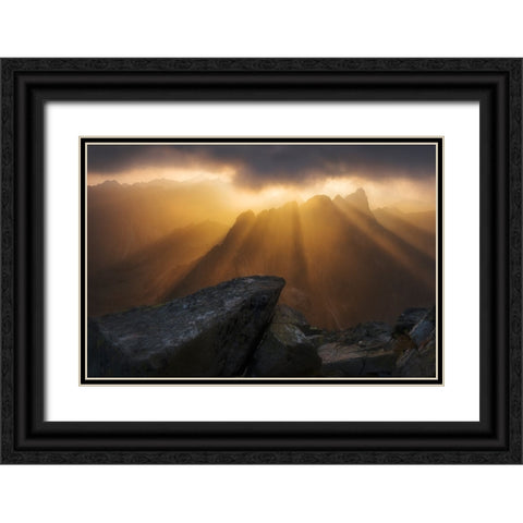 The Fissure Black Ornate Wood Framed Art Print with Double Matting by Zsolt Andras, Szabo