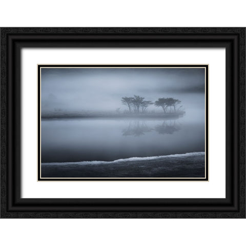 Untitled Black Ornate Wood Framed Art Print with Double Matting by Nagase, Shota