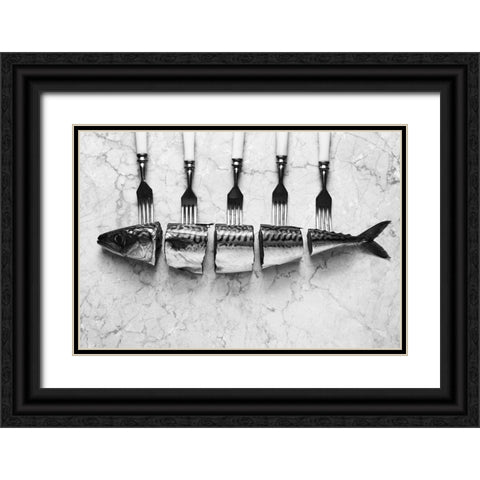 Mackerelaforks Black Ornate Wood Framed Art Print with Double Matting by Karina, Aleksandrova