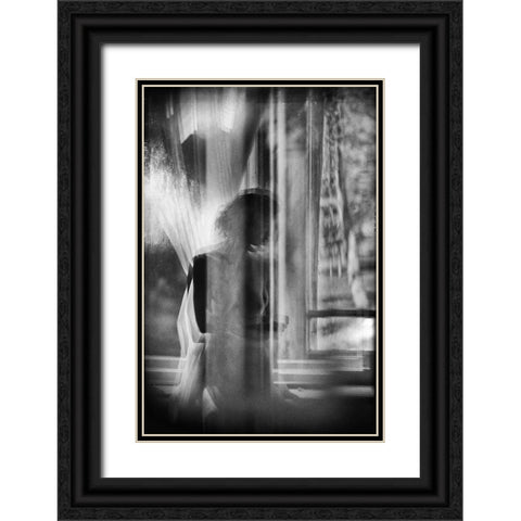 Untitled Black Ornate Wood Framed Art Print with Double Matting by Kapsha, Eduards