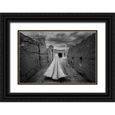 Emancipation Black Ornate Wood Framed Art Print with Double Matting by Belbasi, Ahmad