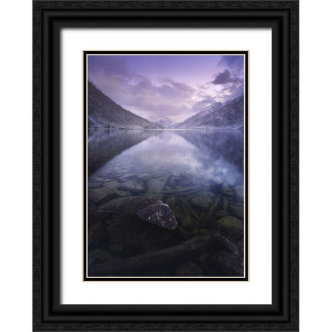 Altai Russia Black Ornate Wood Framed Art Print with Double Matting by Anton, Rostovskiy