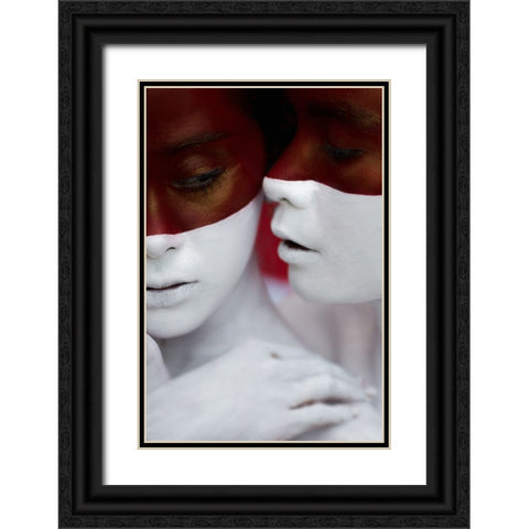 Independence Day Indonesia Black Ornate Wood Framed Art Print with Double Matting by Ichsan