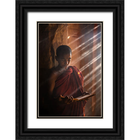 Novice Black Ornate Wood Framed Art Print with Double Matting by Eichelberg, Amnon